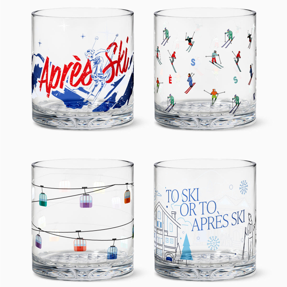 Après-Ski 4-Piece Whiskey Glass Set | Alpine Winter Collection-0