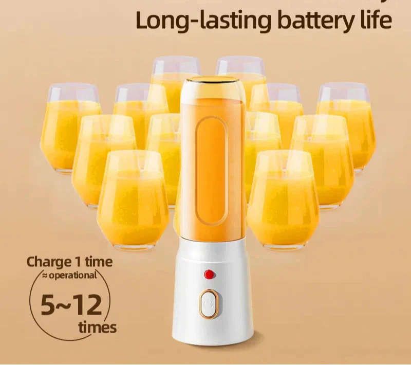 500ML Portable Electric Blender High-Speed USB Juicer Cup White-4