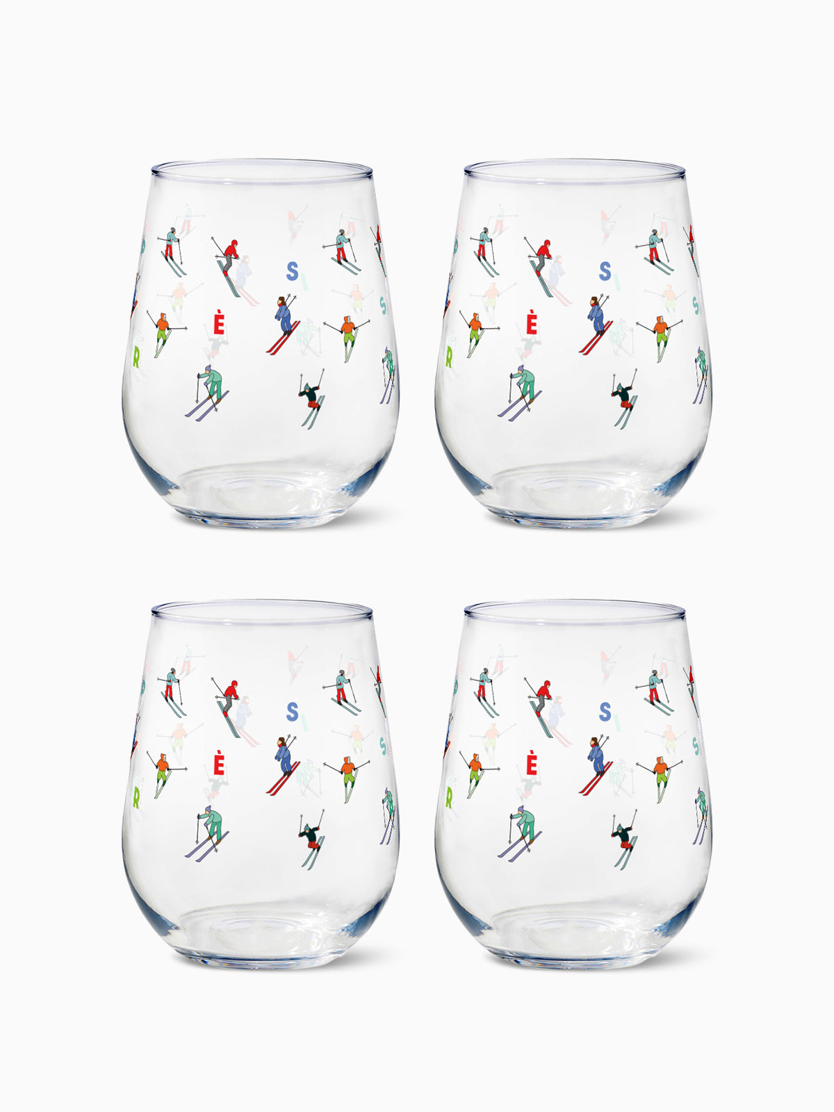 Ski Parade RESERVE 16oz Stemless Wine Glass | Alpine Winter Collection-0
