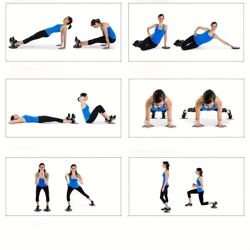 Pilates Slide Plates Training Ab Exercise Mat (2 Pcs)-1