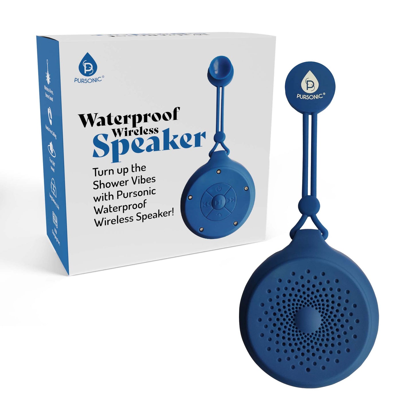Waterproof Wireless Speaker – Portable Bluetooth Shower Speaker-0