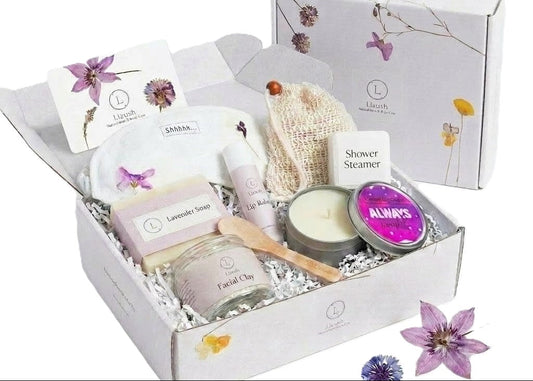 Lavender bath and body set, Natural skincare appreciation gift box-0