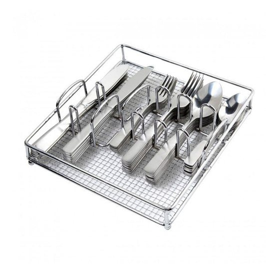 Gibson Home Abbeville 61-Piece Stainless Flatware Set | With Caddy