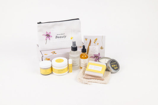 Summery Christmas in July - Care Package, Handmade Natural Bath and Body Gift Box, Thank You Gift, Chrismas Gift box, Holiday spa box - Citrus full set with a FREE white sponge-0
