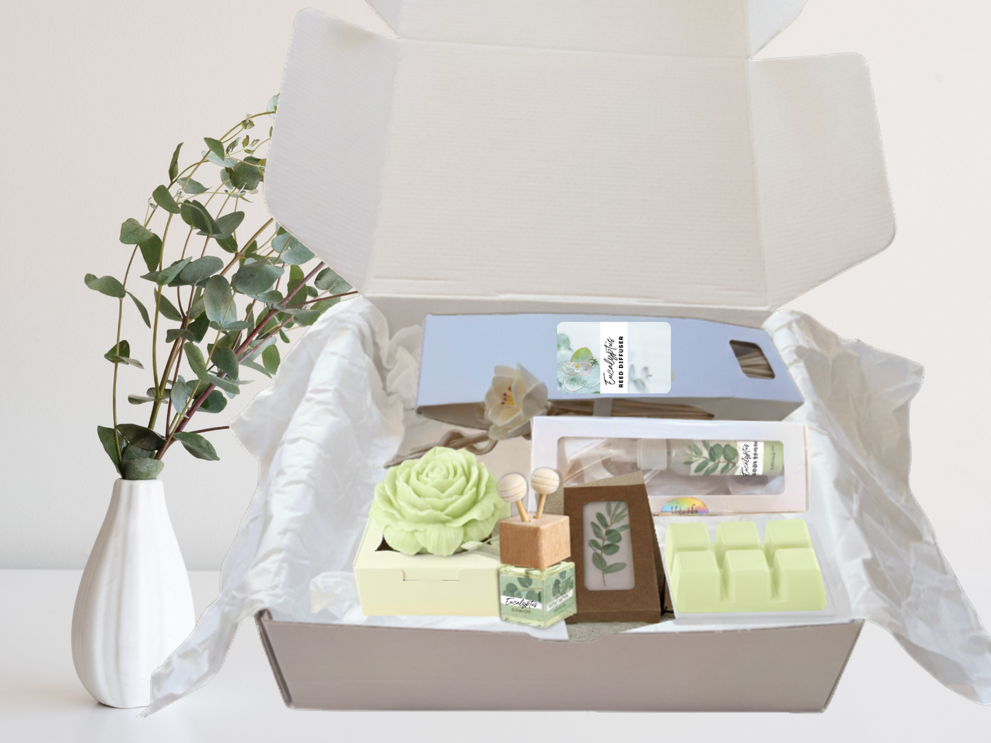 Eucalyptus Retreat Gift Box – Aromatherapy Spa Set | 3, 4 or 6 Pieces-3