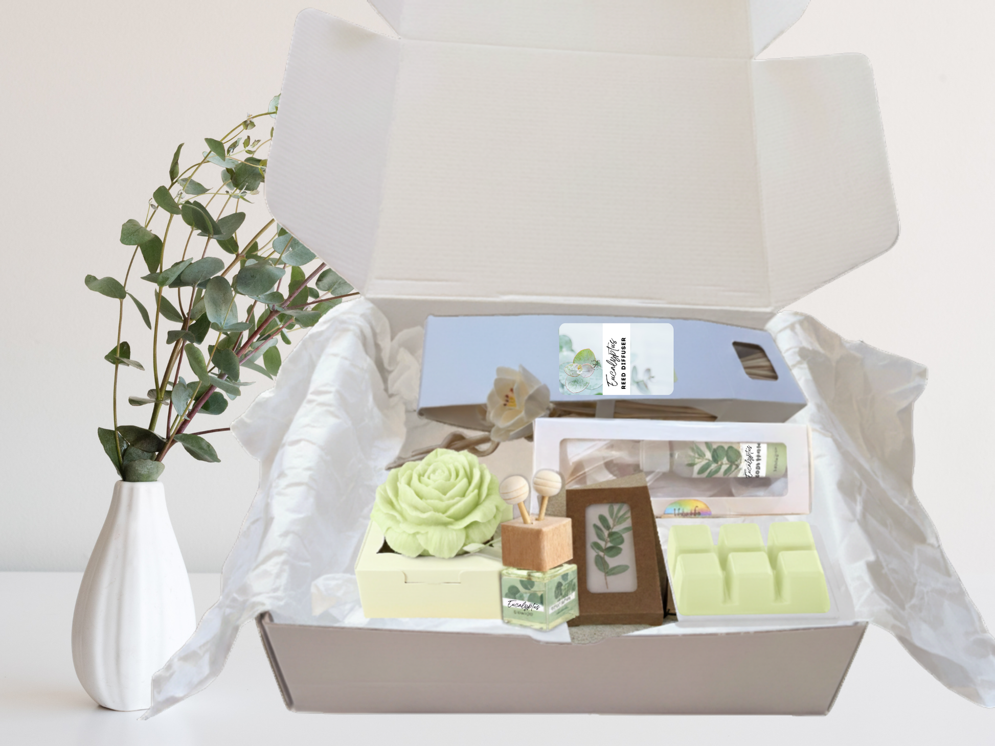 Eucalyptus Retreat Gift Box – Aromatherapy Spa Set | 3, 4 or 6 Pieces-3