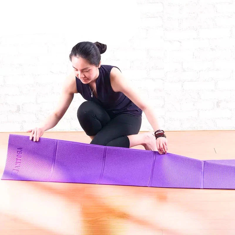 Folding PVC Yoga Mat for Fitness and Pilates-2