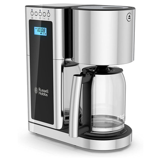 Russell Hobbs Glass 8 Cup Coffeemaker in Black and Stainless Steel-0