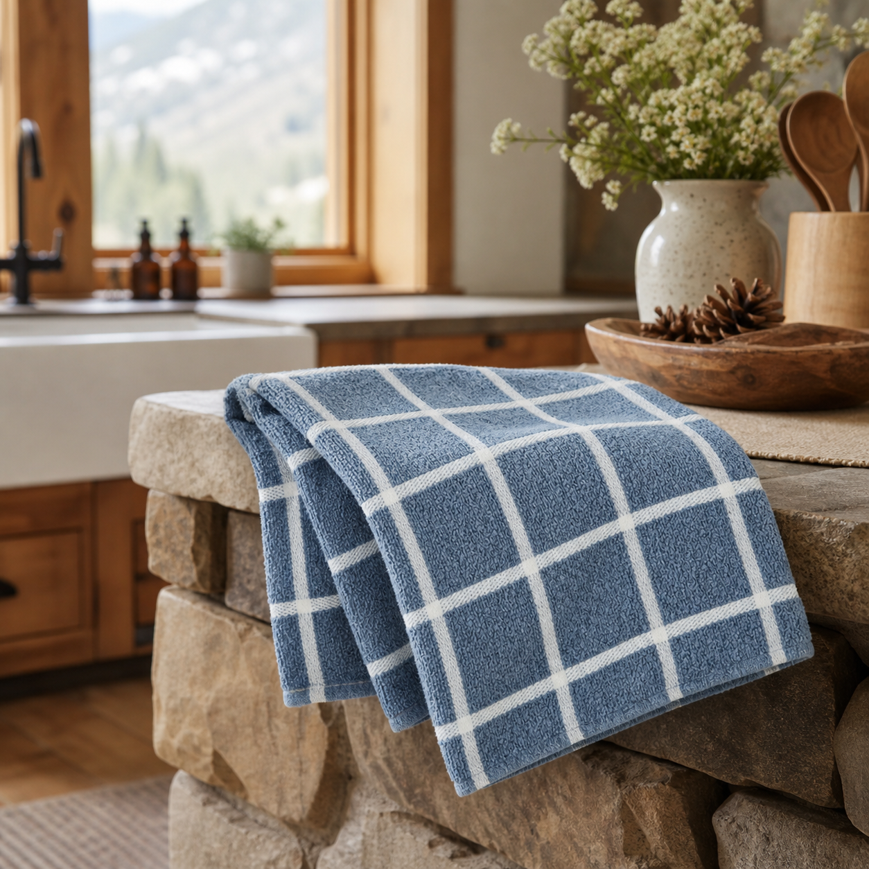 Terry Weave Kitchen Towel and Dishcloth Set