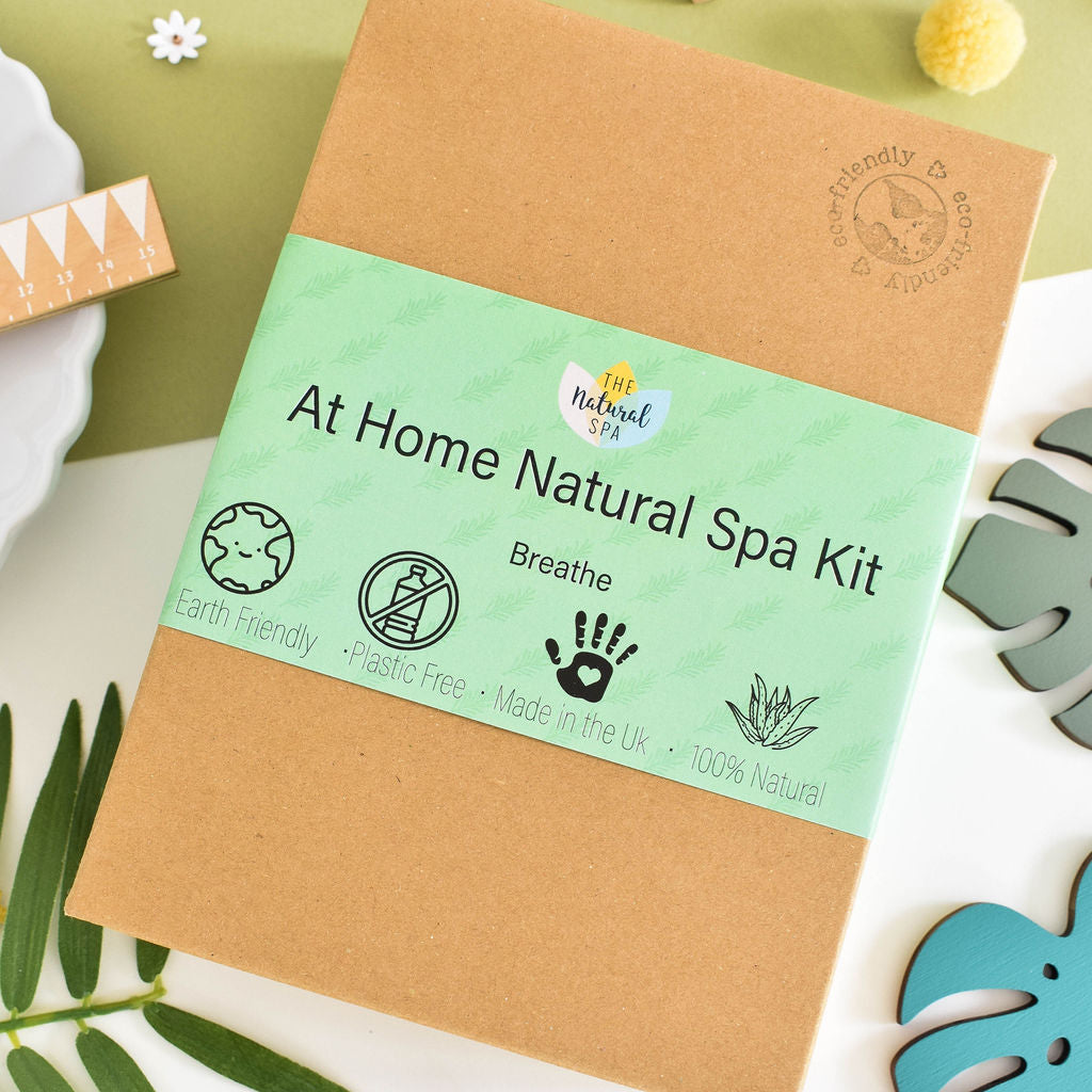 Breathe At Home Spa Set | Eucalyptus, Rosemary & Peppermint Bath & Body Gift | Natural Self-Care Kit | Vegan, Plastic-Free-1