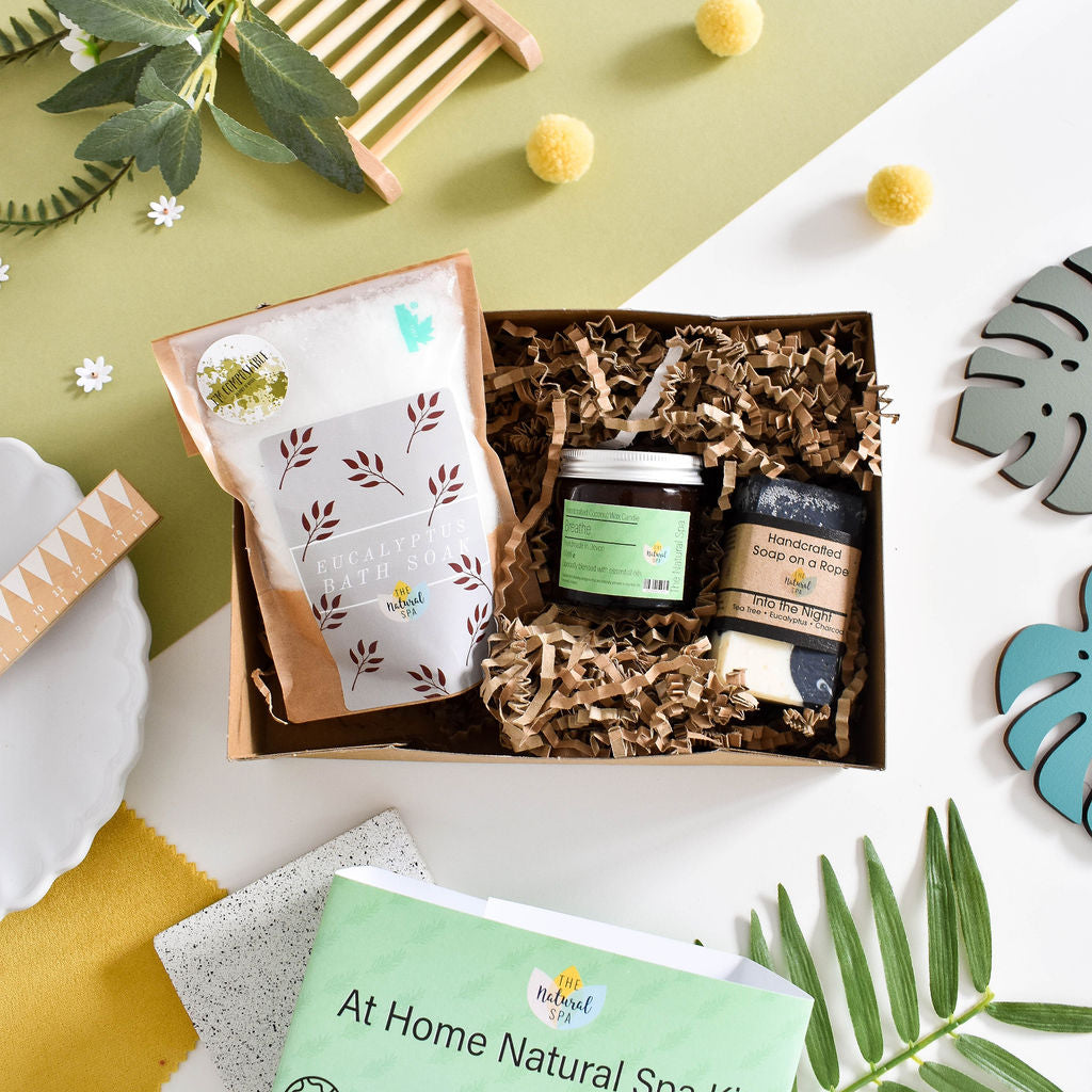 Breathe At Home Spa Set | Eucalyptus, Rosemary & Peppermint Bath & Body Gift | Natural Self-Care Kit | Vegan, Plastic-Free-2