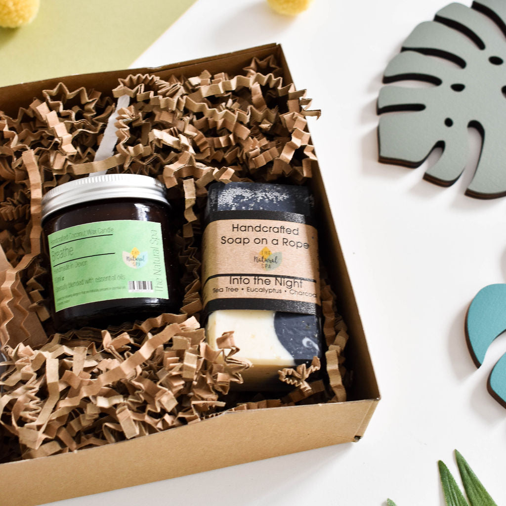 Breathe At Home Spa Set | Eucalyptus, Rosemary & Peppermint Bath & Body Gift | Natural Self-Care Kit | Vegan, Plastic-Free-3