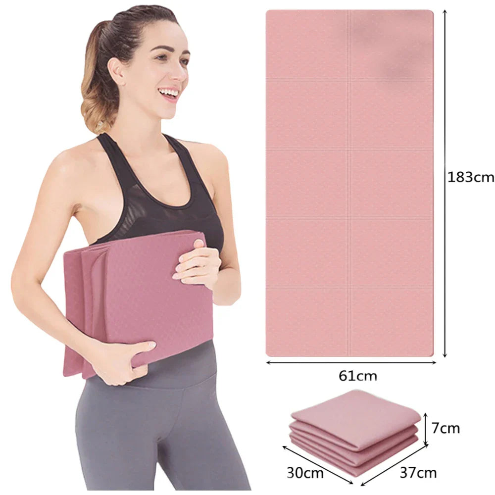 Foldable TPE Yoga Mat for Fitness & Pilates-1