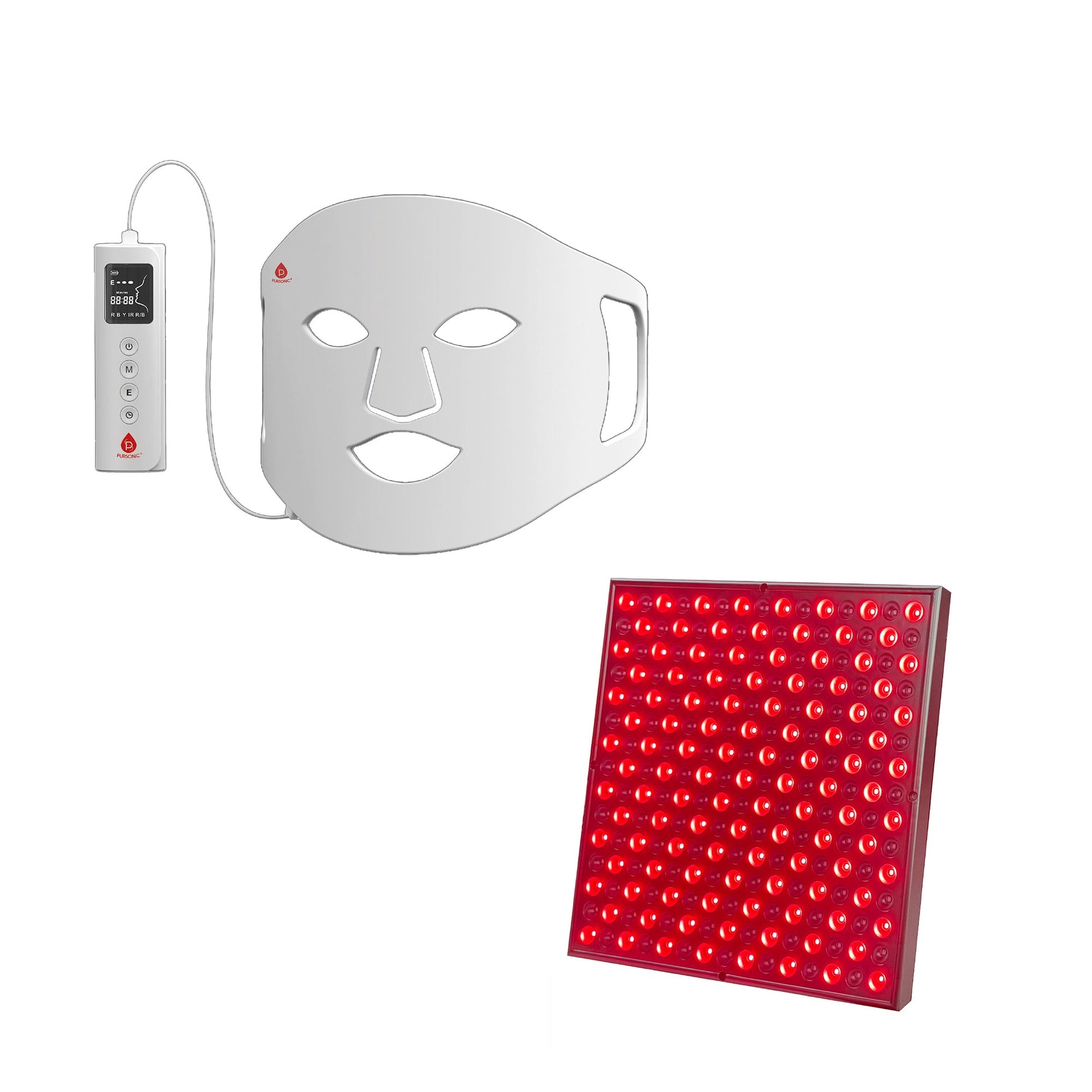 2-in-1 Red Light Therapy System: Facial LED Mask & Full-Body Panel-0
