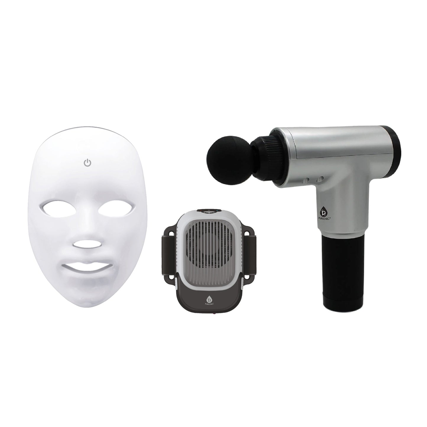 Total Wellness Recovery Bundle – Massage Gun, Red Light Therapy Mask & Hot/Cold Therapy Cube-0