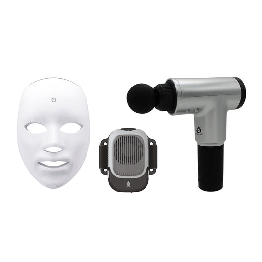 Total Wellness Recovery Bundle – Massage Gun, Red Light Therapy Mask & Hot/Cold Therapy Cube-0