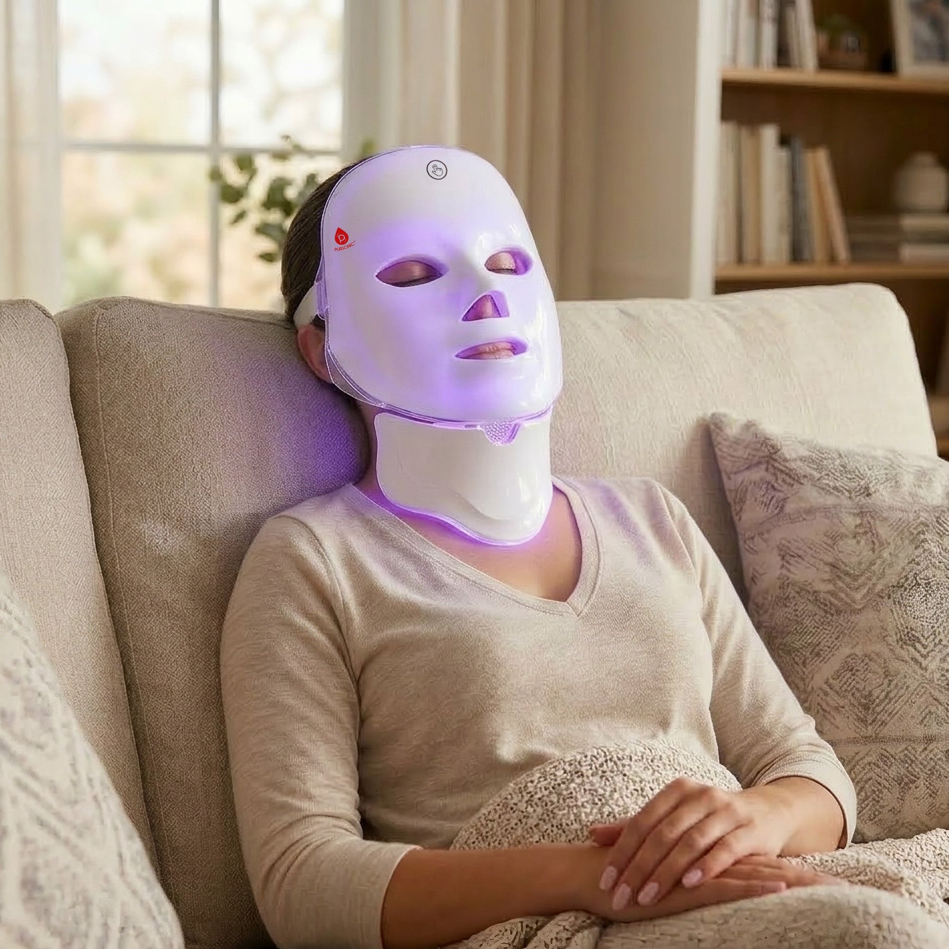 7-in-1 LED Light Therapy Face & Neck Mask + LED Red Light Therapy Panel-2