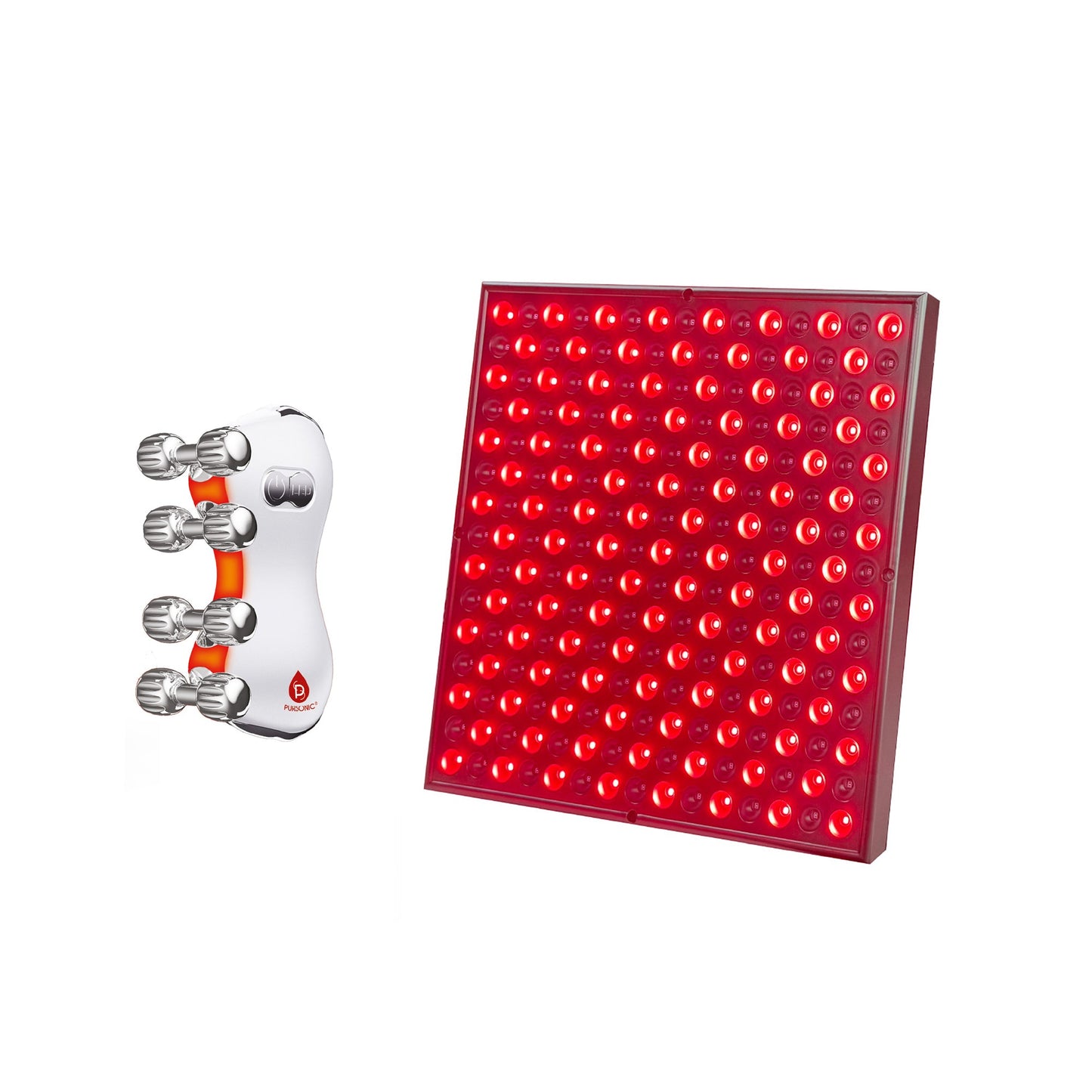 5-in-1 LED Light Therapy Skin Roller Massager & LED Red Light Therapy Panel-0