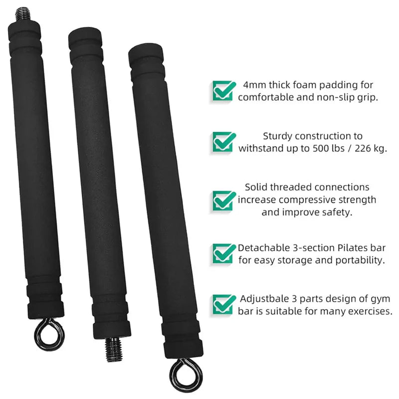 Portable Weighted Pilates Bar-3