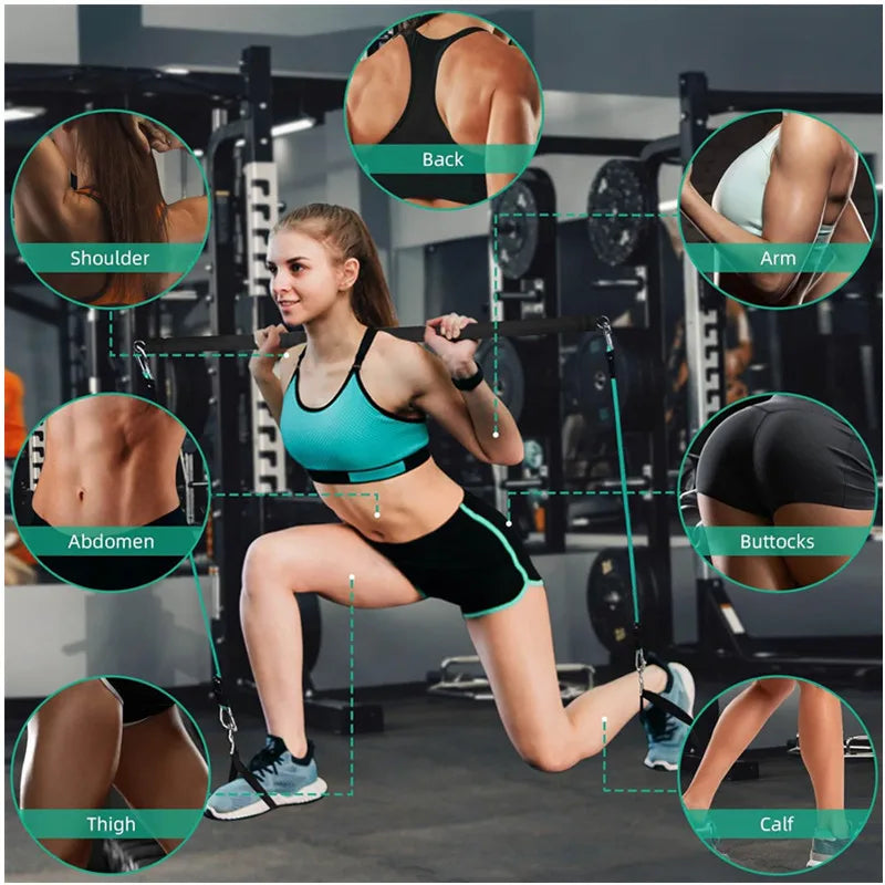 Portable Weighted Pilates Bar-4