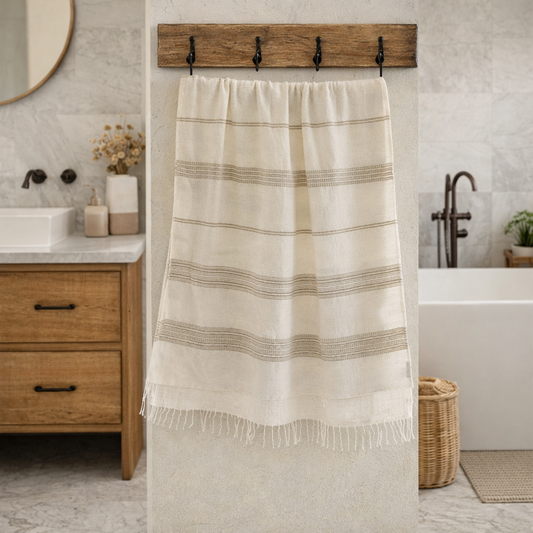 Cotton Bath Towel | Hand-Woven, Fair Trade | Bath Towel