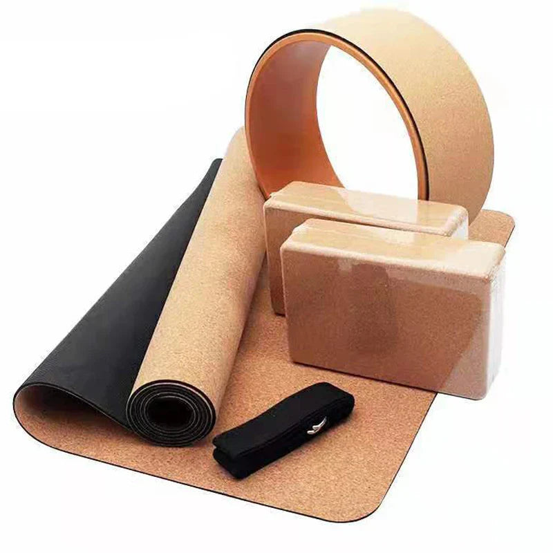 Non-Slip Cork Yoga Mat For Fitness & Pilates-0