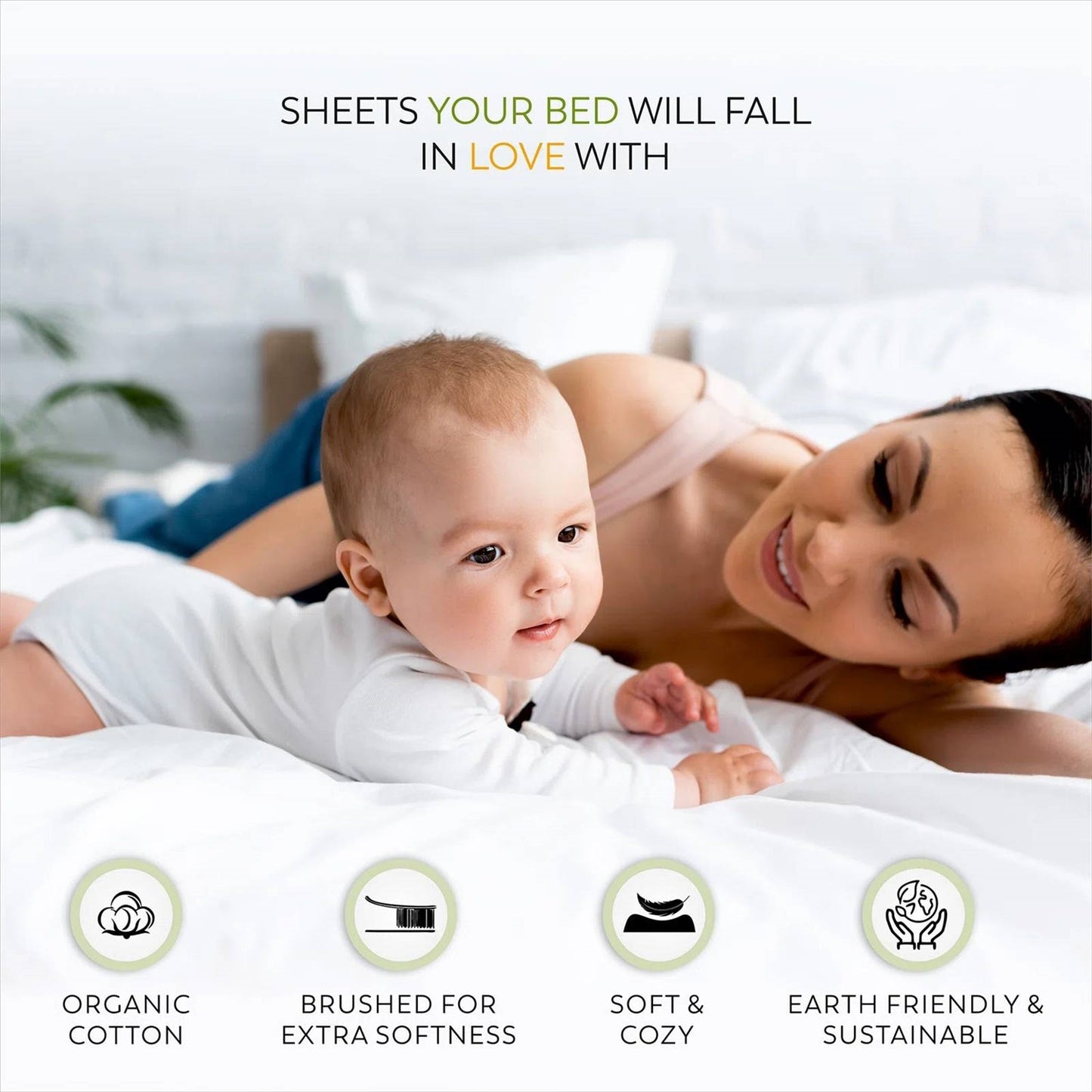 Queen size White 100-Percent Certified Organic Cotton Sheet Set-3