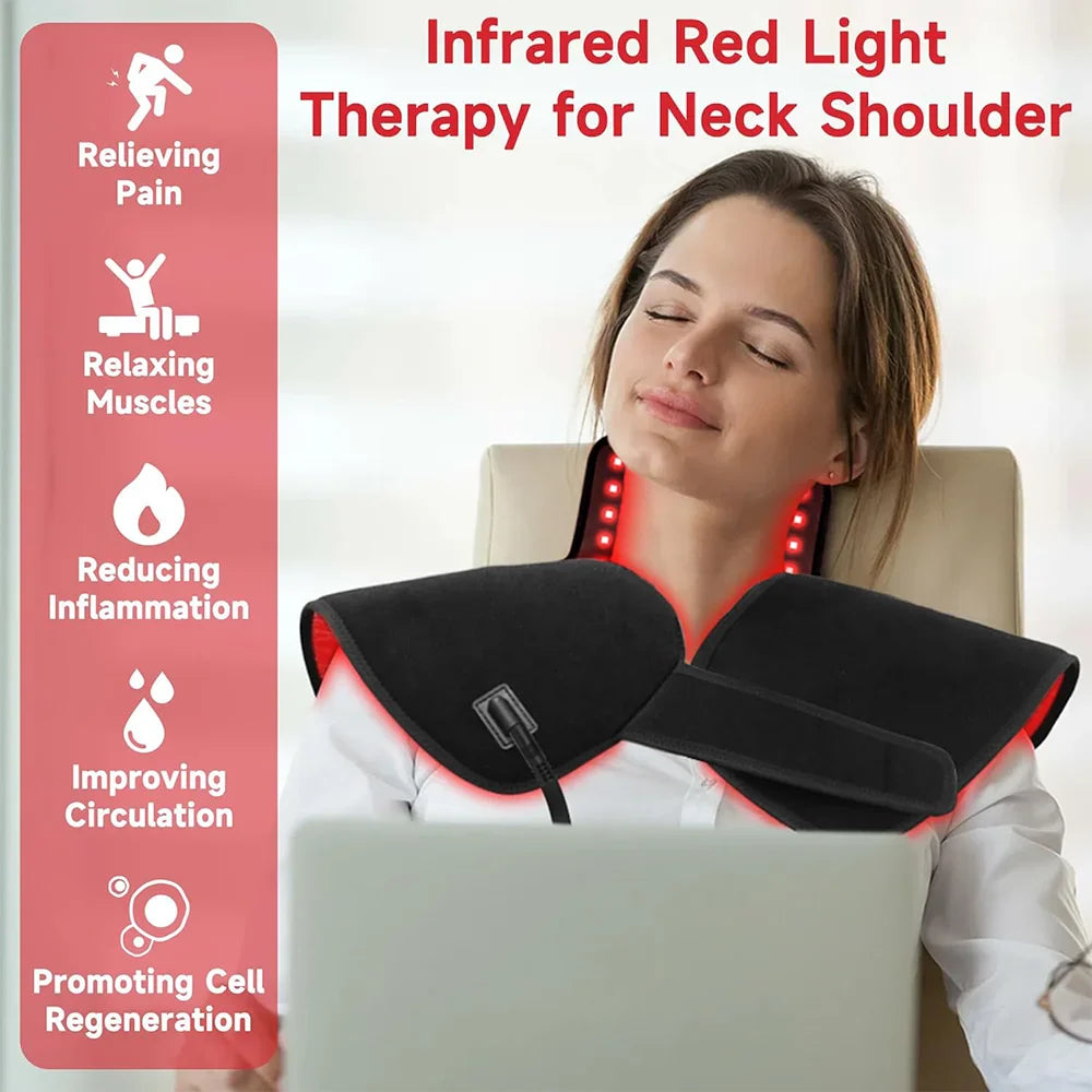 Red Infrared Light Therapy Shoulder Wrap Black-2