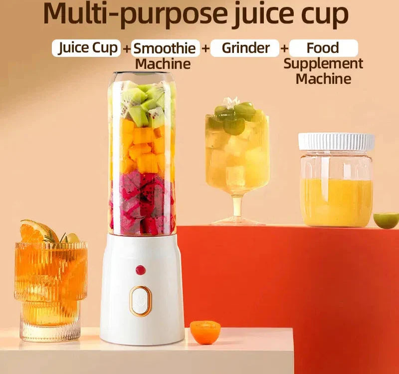 500ML Portable Electric Blender High-Speed USB Juicer Cup White-1