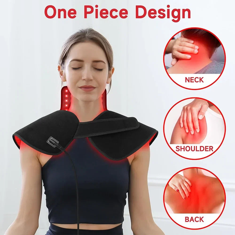 Red Infrared Light Therapy Shoulder Wrap Black-4