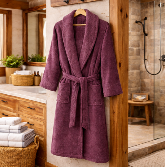 Aspen Collection Turkish Plush Shawl Collar Bathrobe