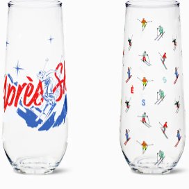 Apres Ski RESERVE 9oz Stemless Champagne Glass Set | Alpine Winter Collection