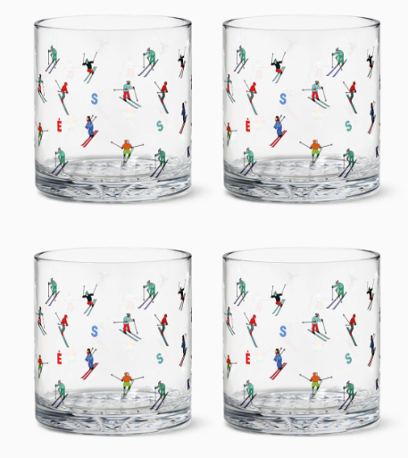 Ski Parade RESERVE 12oz Old Fashioned Glass Set | Alpine Winter Collection