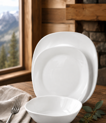 12-Piece Opal Glass Dinnerware Set