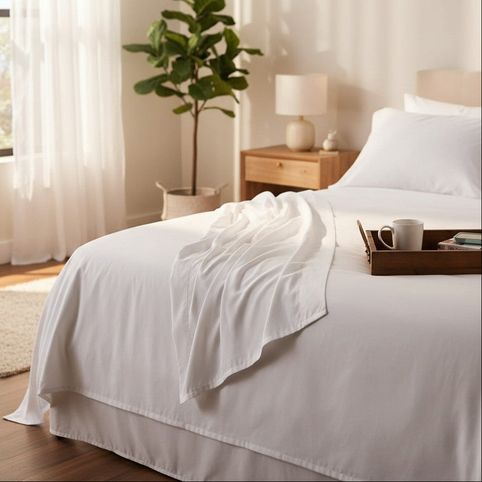 T-300 White Combed Cotton Hospitality Sheets