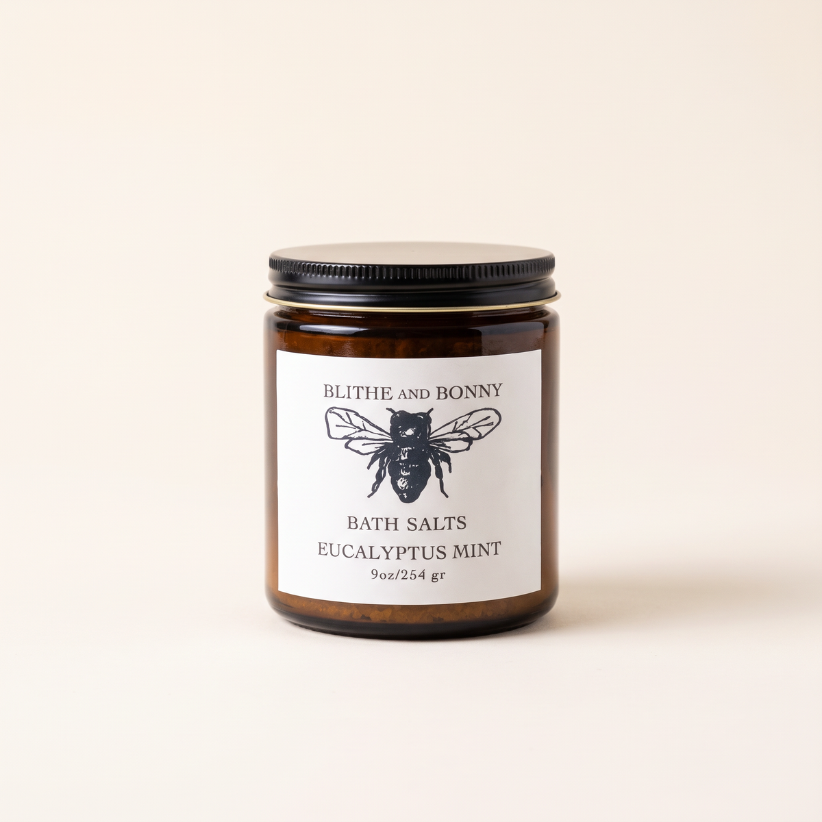 Natural Bath Salts | Amber Jar - clean studio catalog photo