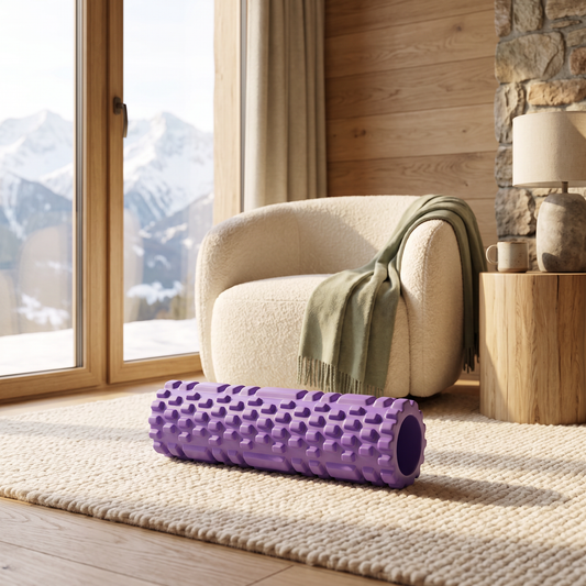 Back & Spine Foam Roller lifestyle mountain cabin scene
