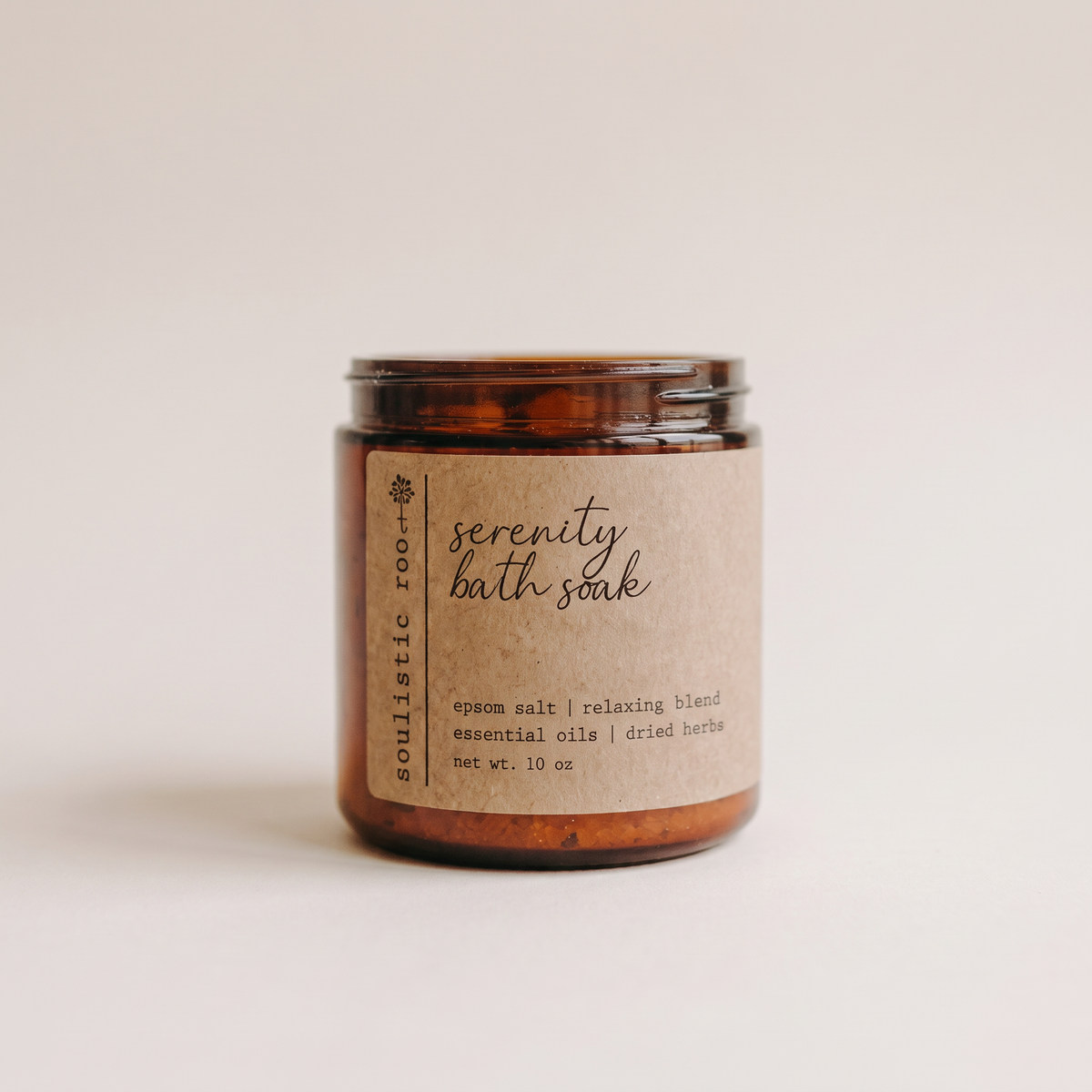 Natural Bath Salts Serenity Blend clean catalog product photo