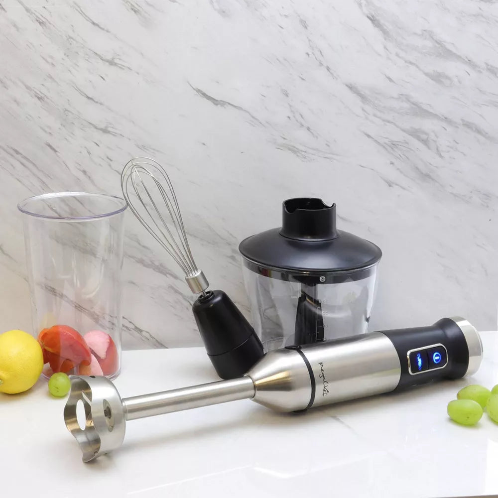 MegaChef 4-in-1 Multipurpose Hand Blender | Whisk and Chopper