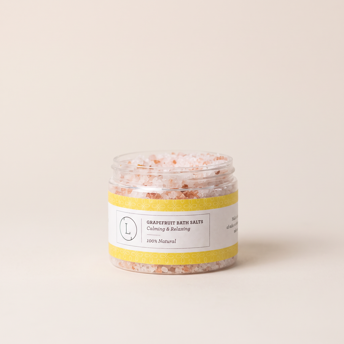 Grapefruit Bath Salts clean studio catalog shot