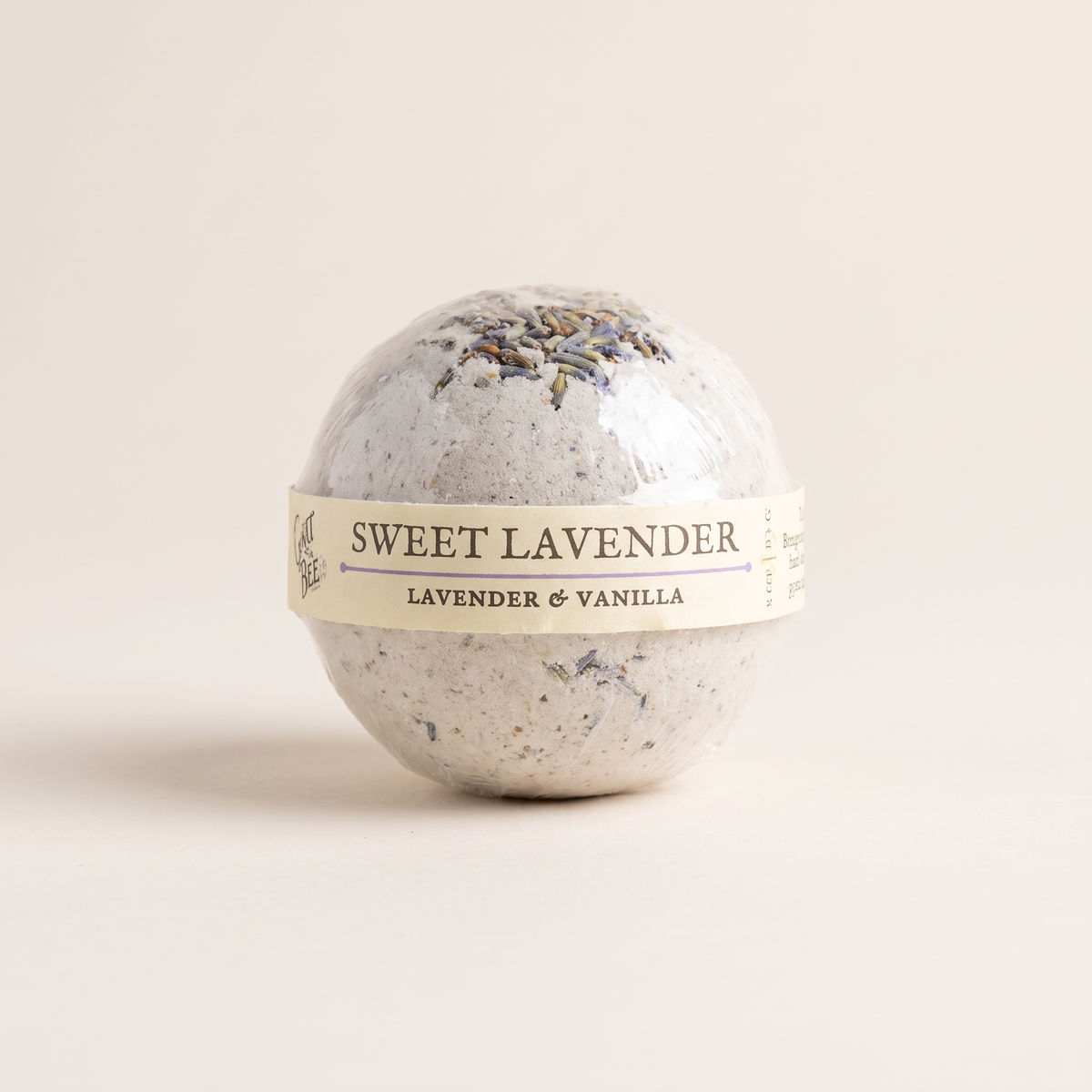 Sweet Lavender Bath Bomb - clean studio catalog photo
