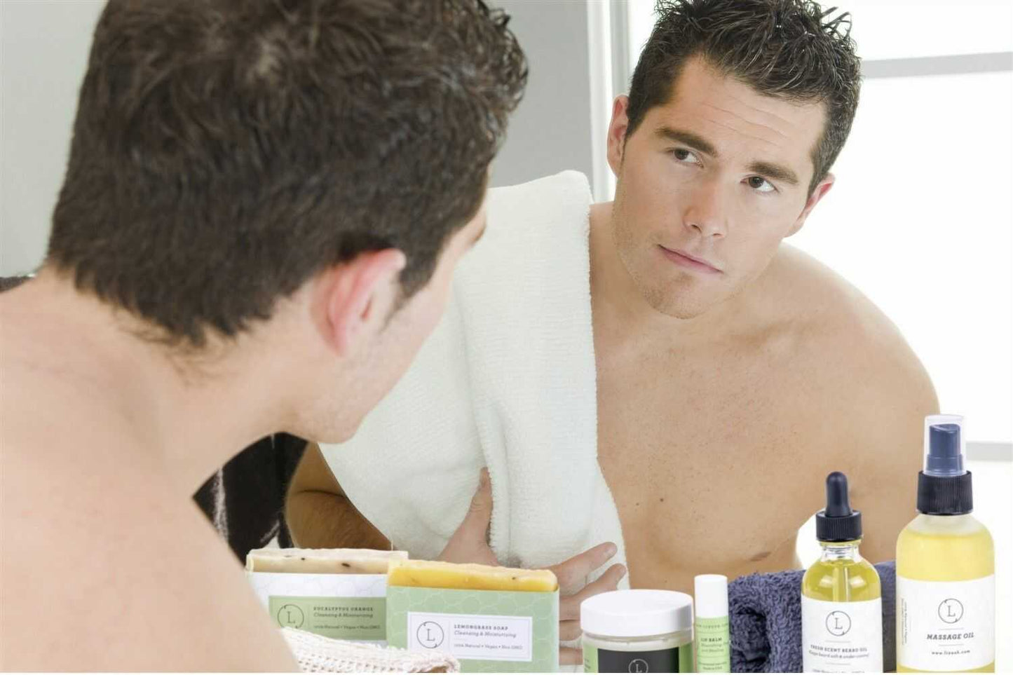 Father's Day Gift -Fresh earthy Natural skincare set, Eucalyptus Men Grooming kit-4