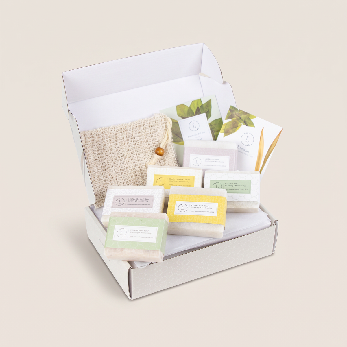 Handmade Natural Soap Bar Gift Set clean studio catalog photo
