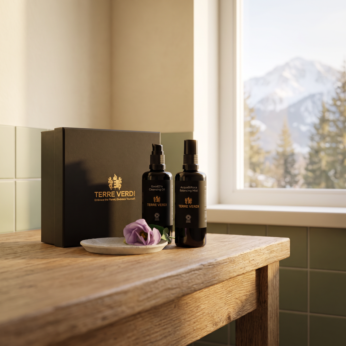 Organic Cleanser Gift Set - lifestyle shot