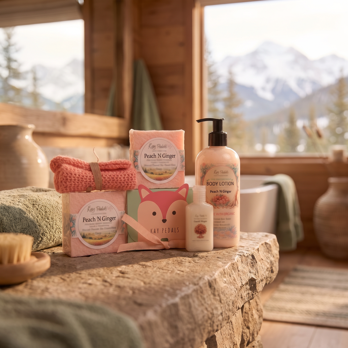 Peach N Ginger Bundle Gift Set - lifestyle shot