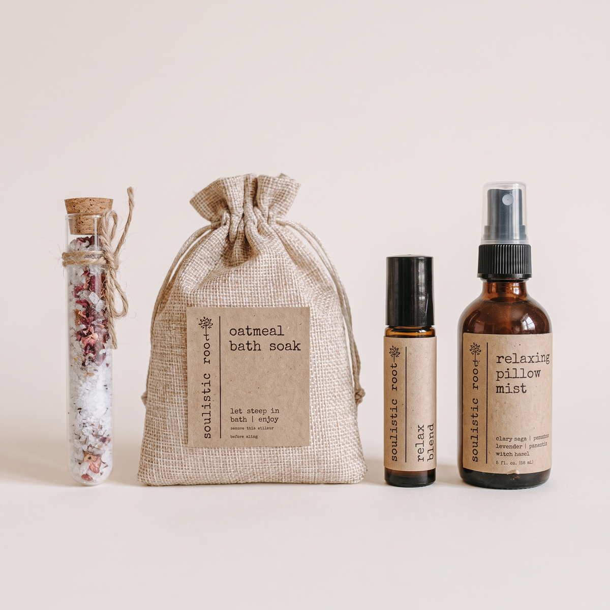 Pillow Spray, Relax Roller & Oatmeal Soak Gift Set catalog product photo