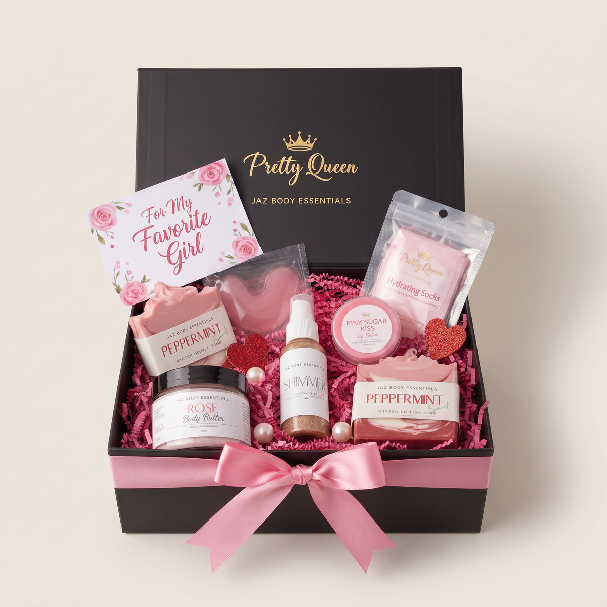 Pretty Queen 7-Piece Spa Gift Box clean studio catalog photo