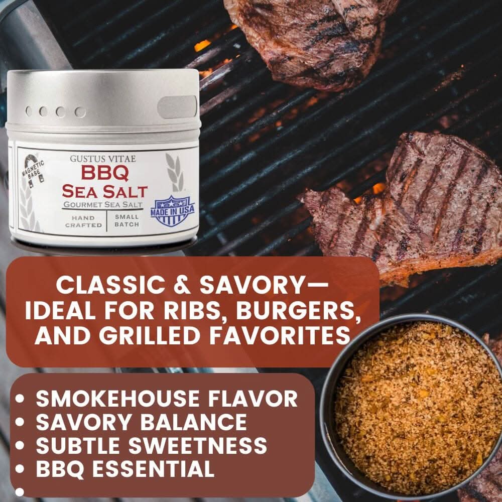 Pro Series BBQ & Grilling Sea Salts Gift Box | Gift Packaged Sea Salts Collection | Set of 6-4