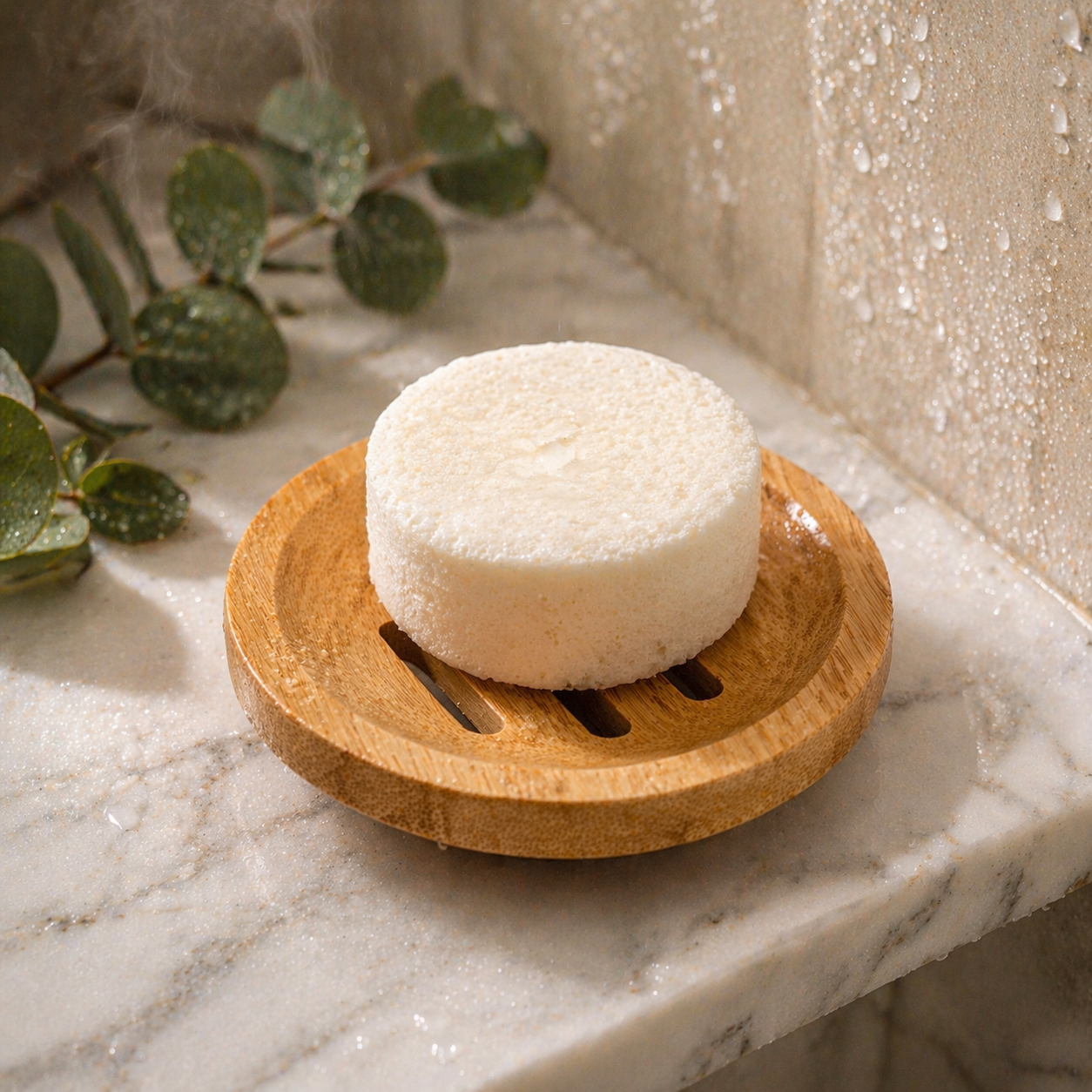 Bamboo Shower Steamer Tray-1