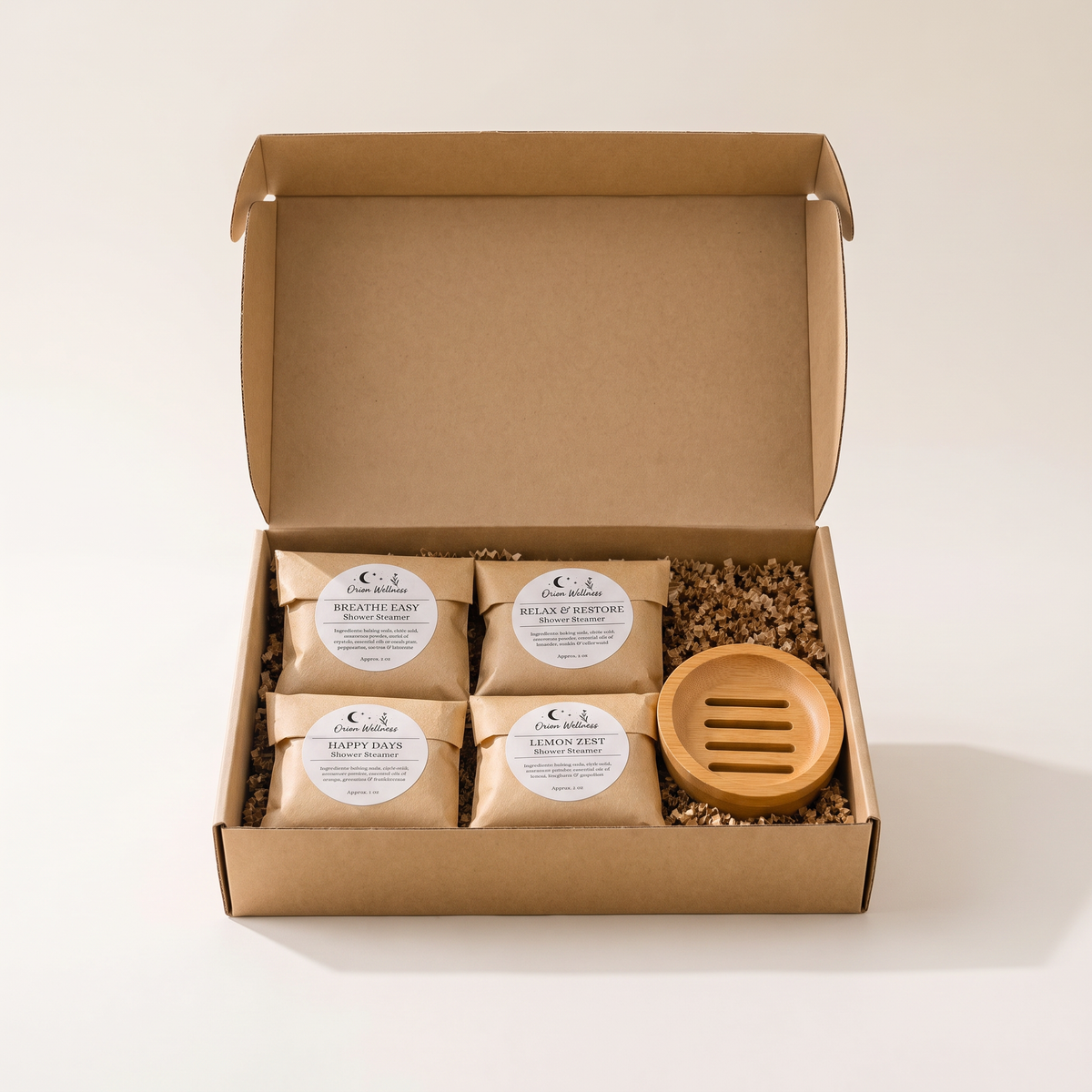 Shower Steamer Ritual Set - clean studio catalog photo